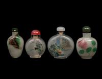 Four Chinese Glass Snuff Bottles