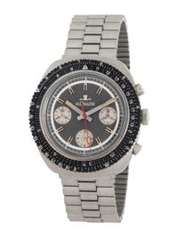 LECOULTRE, REF. E2647 STAINLESS STEEL 'CHRONOGRAPH CALCULATOR' WATCH, BOX & PAPERS