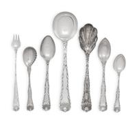 A Tiffany and Co. Wave Edge Silver Flatware Service