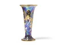 A Wedgwood Fairyland Lustreware 'Butterfly Woman' Footed Vase