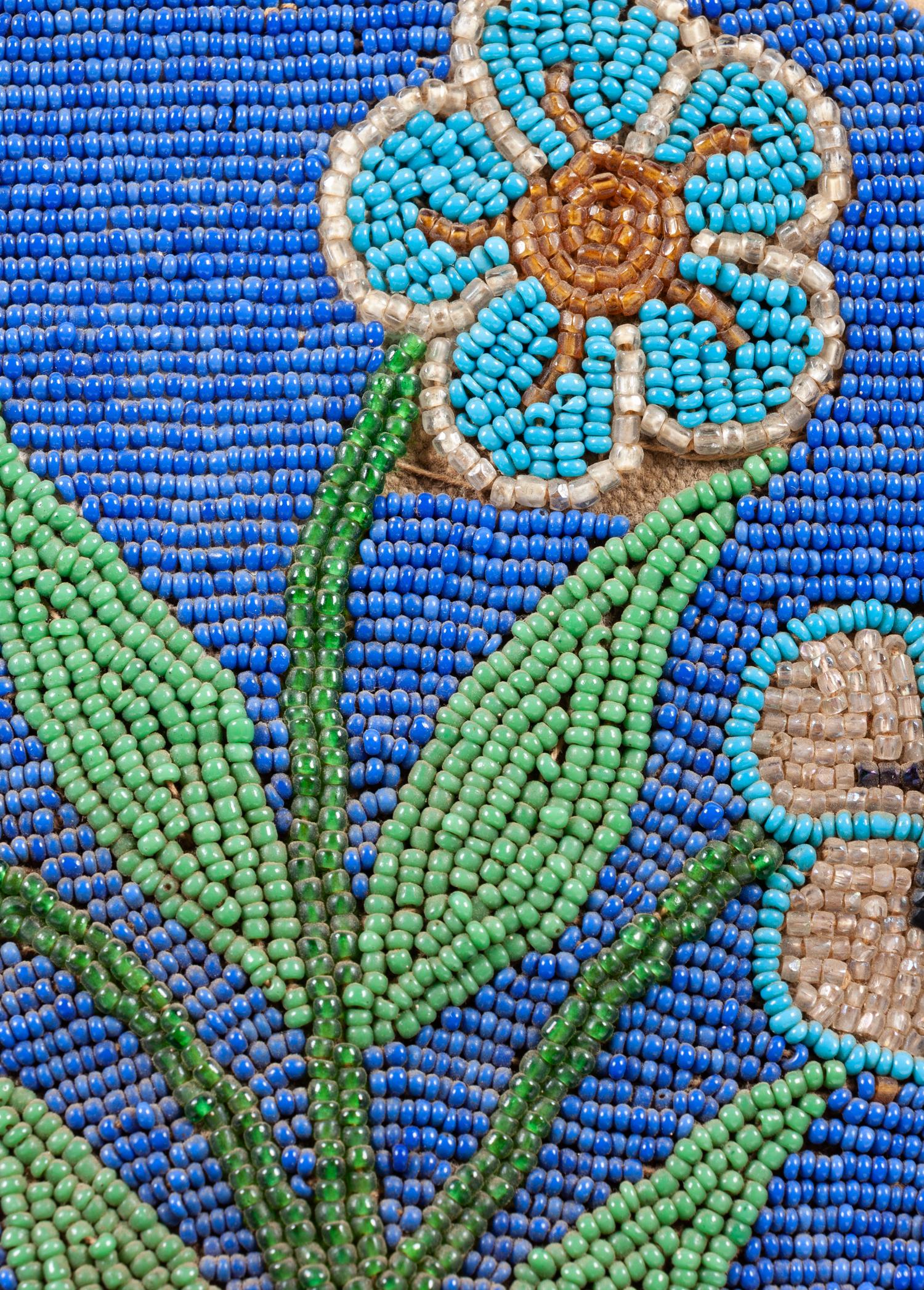 Plateau Beaded Hide Cradle, with Doll