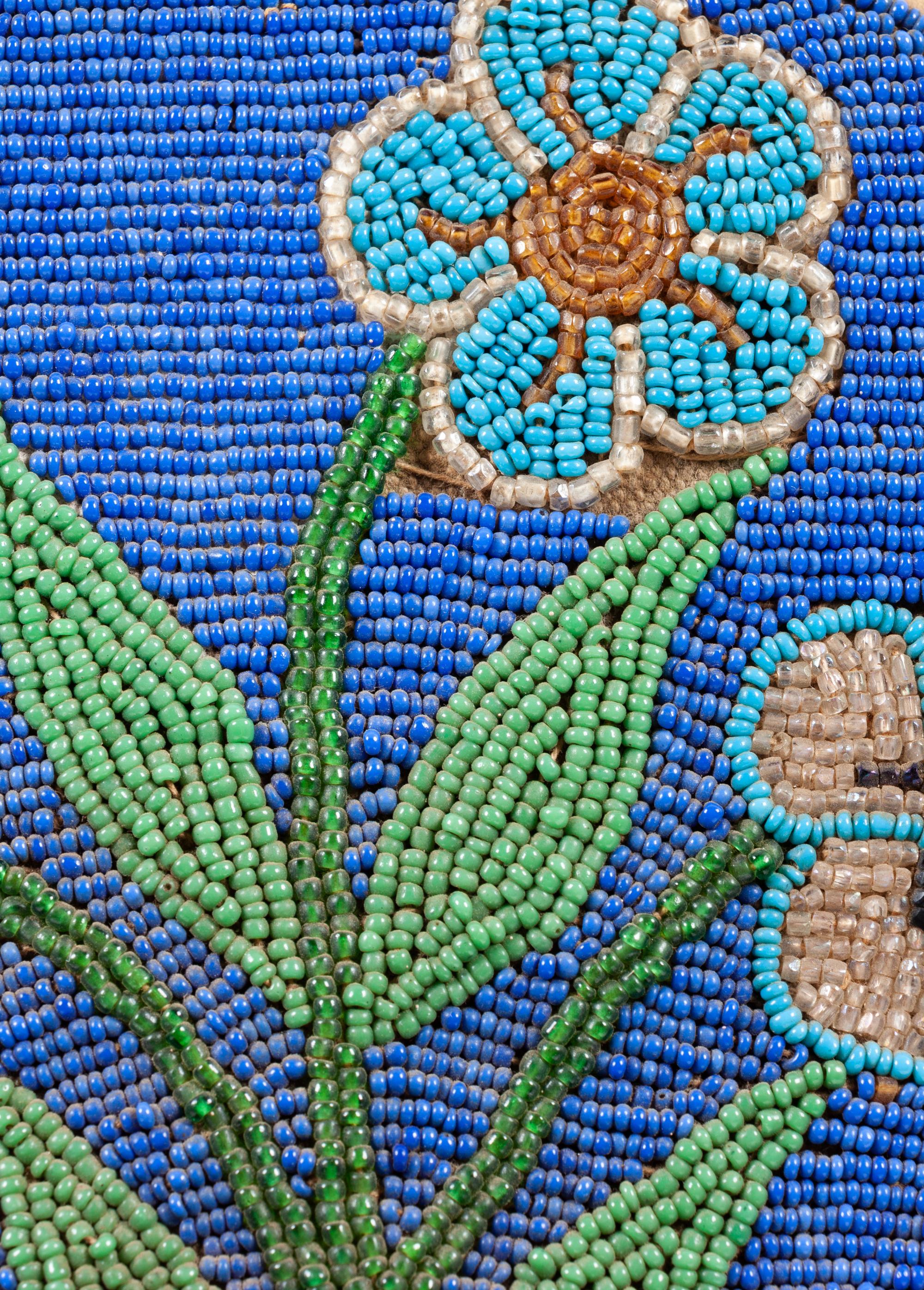Plateau Beaded Hide Cradle, with Doll