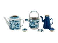 Three Chinese Porcelain Teapots