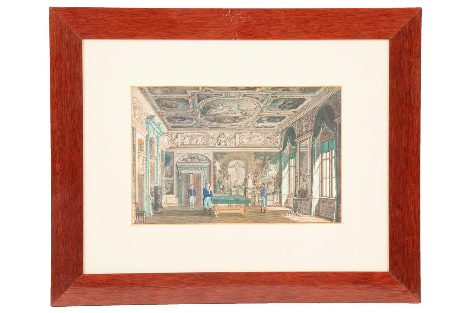 Three English Printed Illustrations of Interiors (COMBINED WITH 323866/160 )