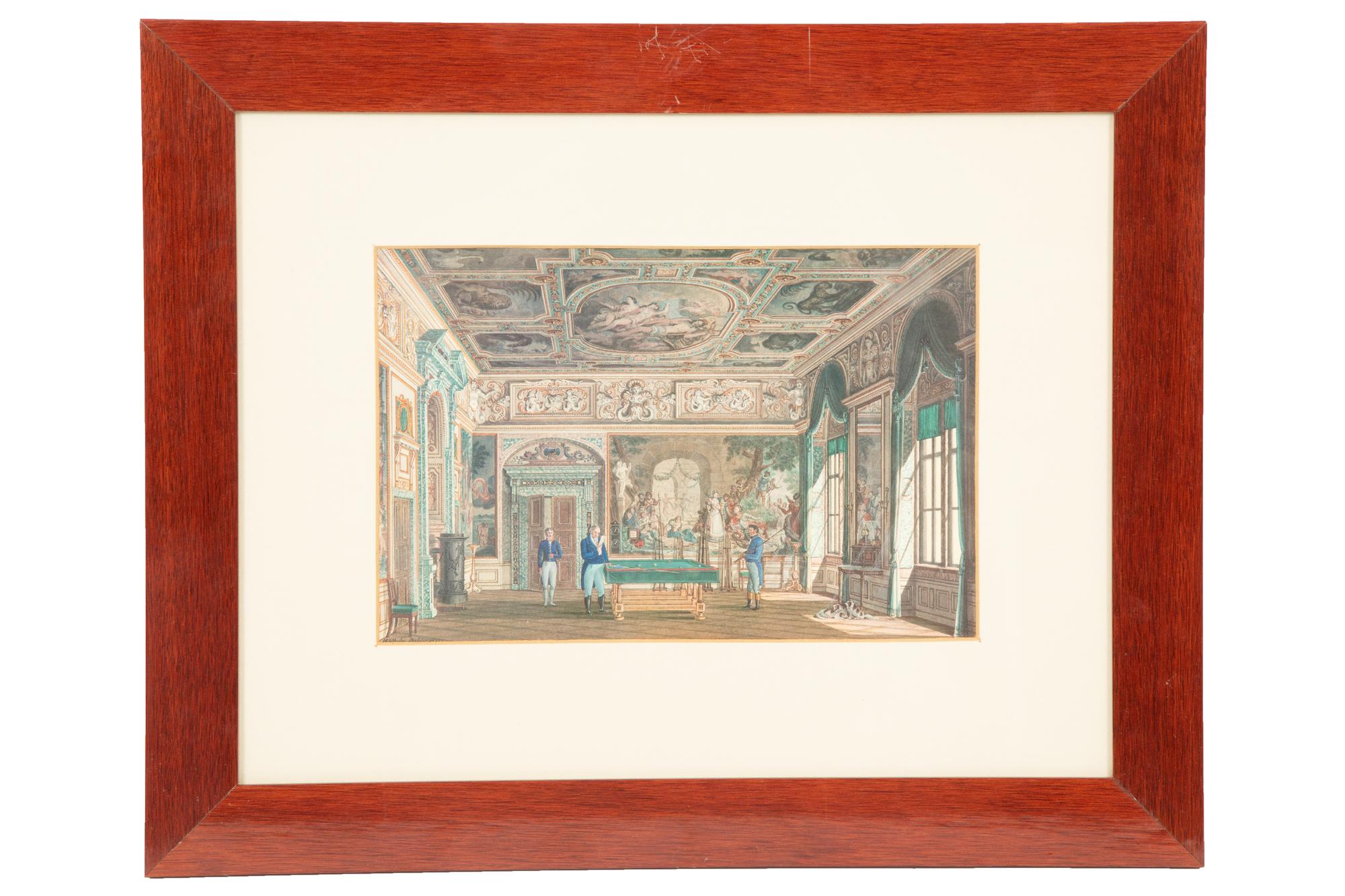 Three English Printed Illustrations of Interiors (COMBINED WITH 323866/160 )