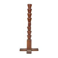 [FLAGS]. A large 9-tier wooden flag stand. Late 19th century.