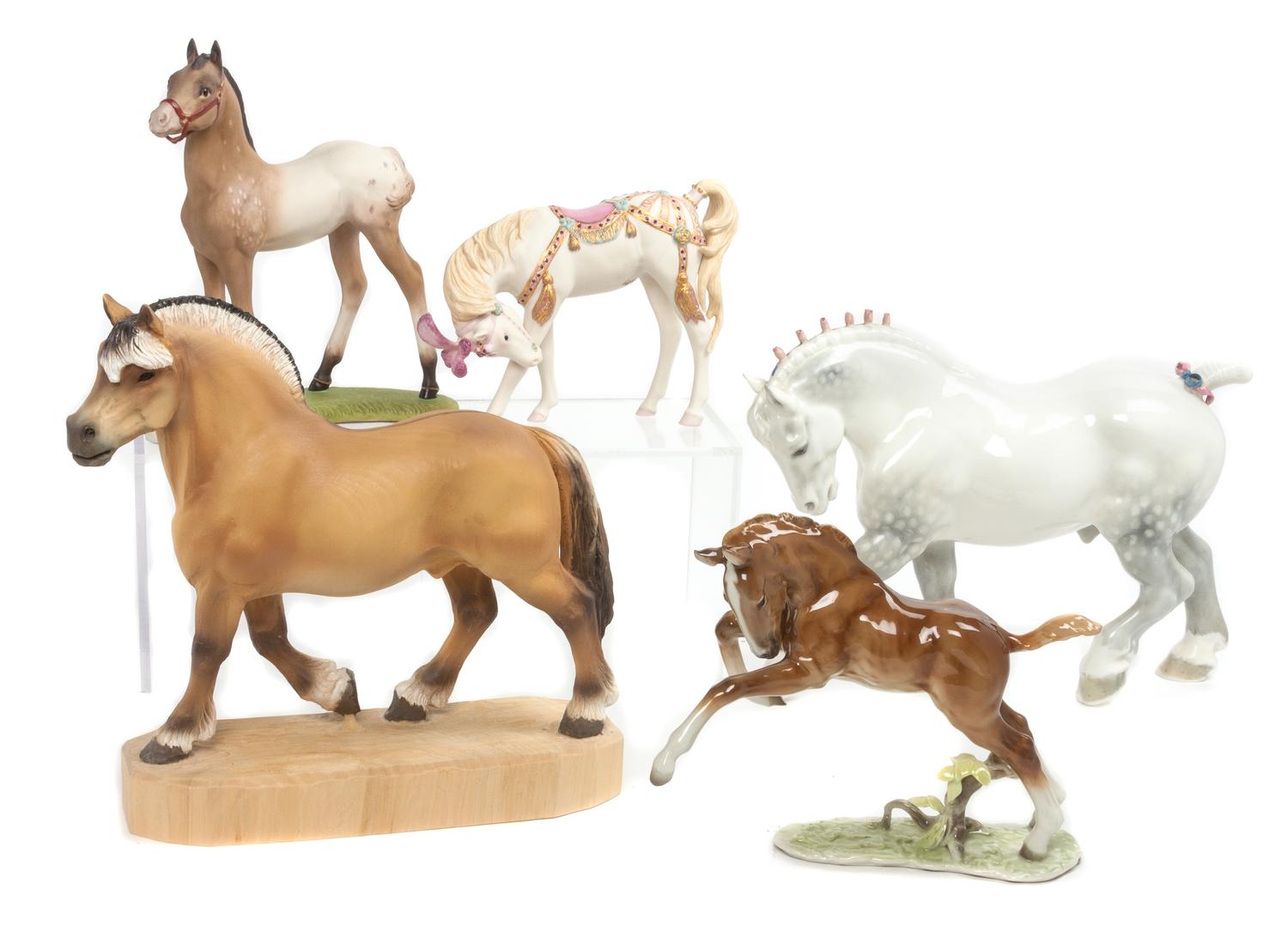 Four Porcelain Figures Width of widest 13 inches. — SECOND HALF 20TH CENTURY