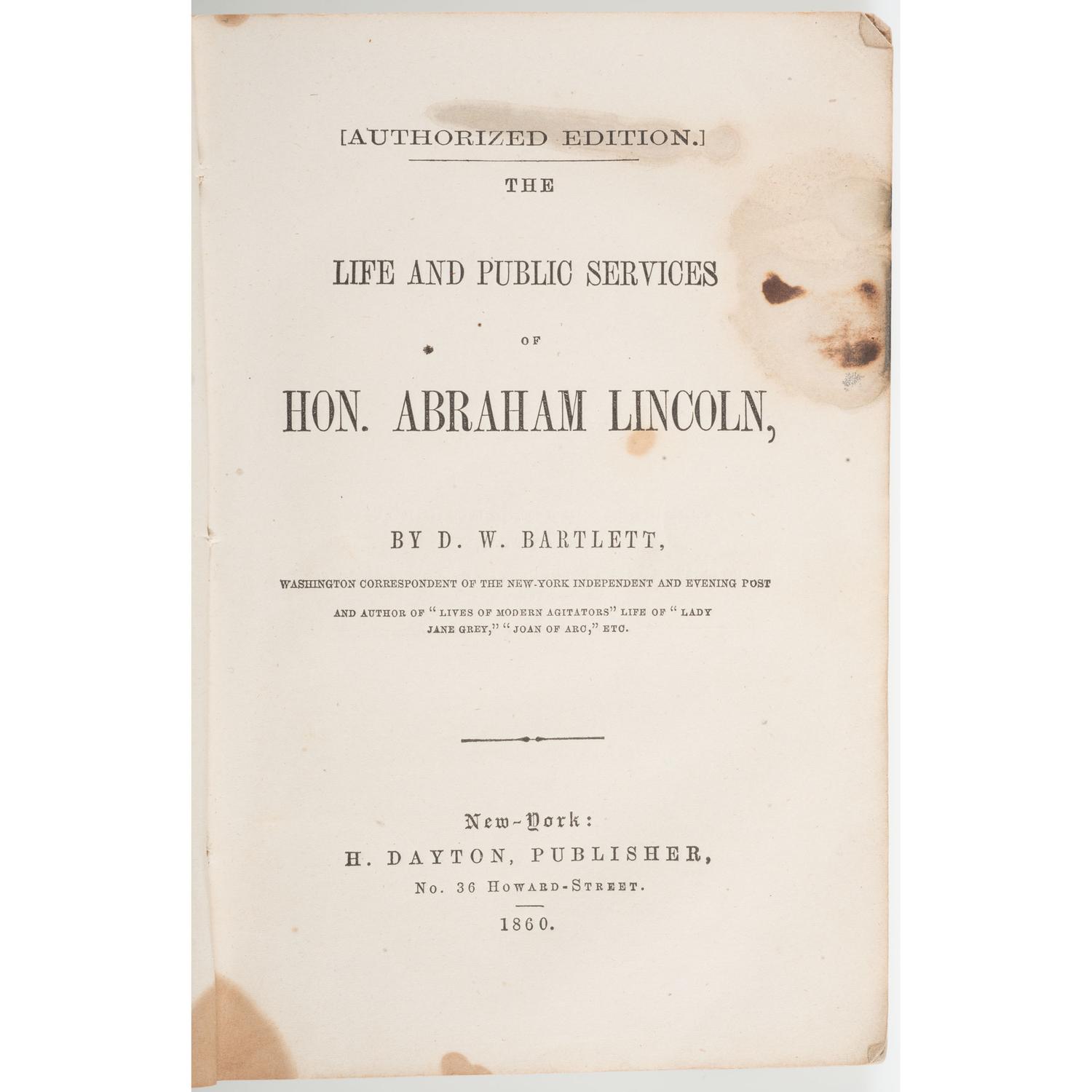 Abraham Lincoln, 1860 Campaign Literature
