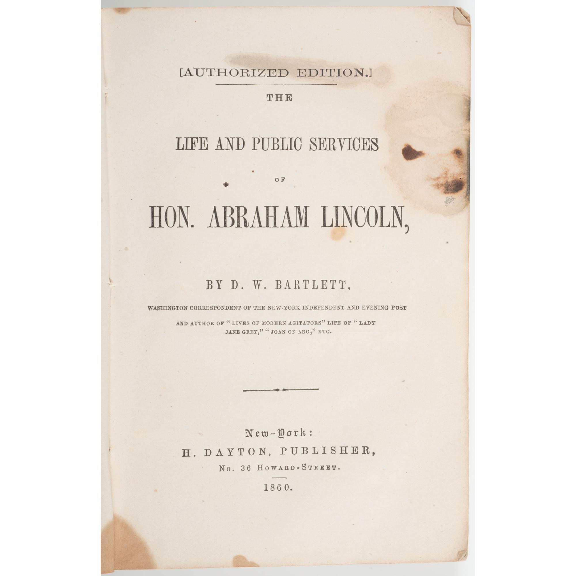 Abraham Lincoln, 1860 Campaign Literature
