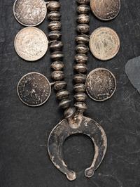Navajo Coin Squash Blossom Necklace