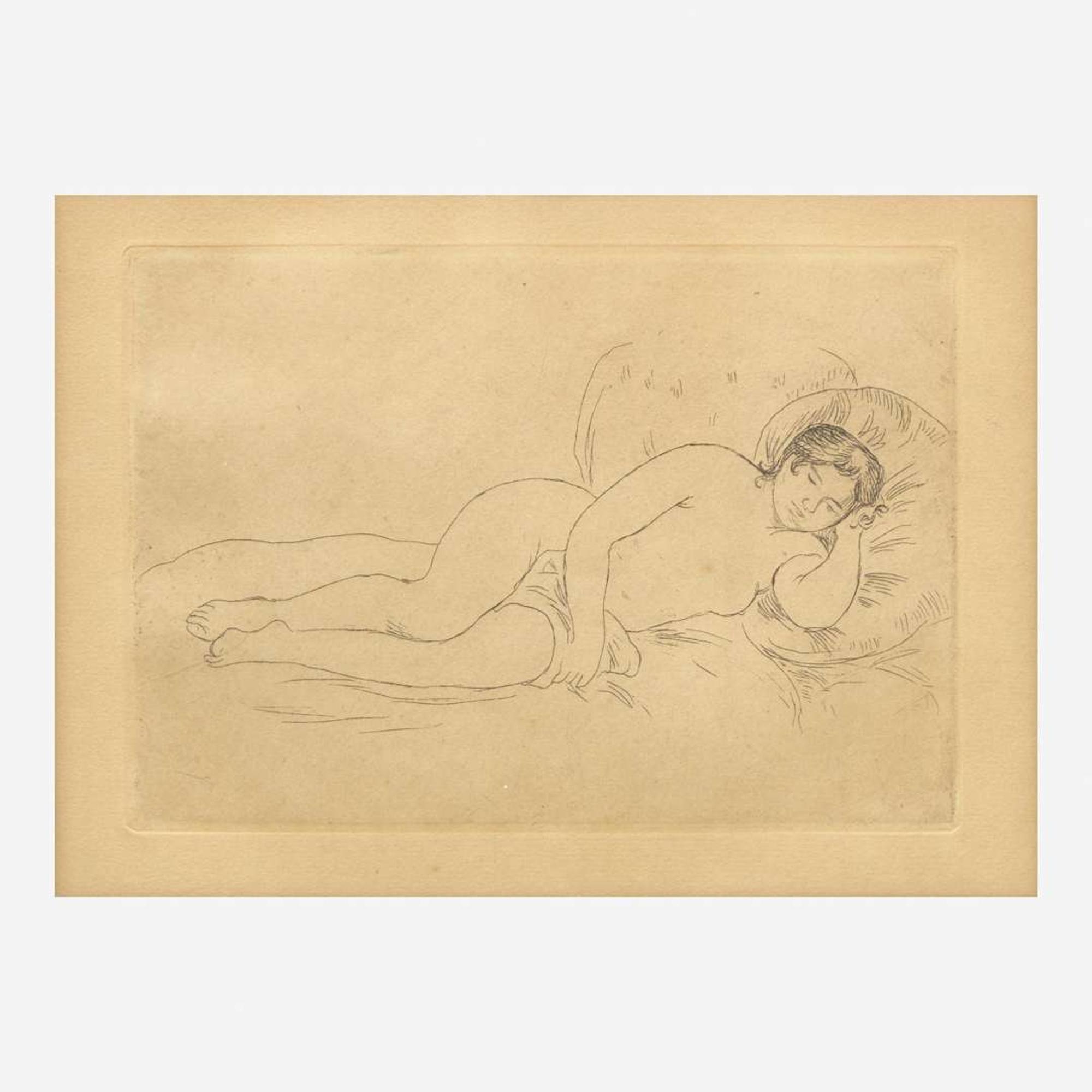 Pierre-Auguste Renoir (French, 1841-1919) Femme Nue Couchée (Tournée à Droite) 2ème Planche