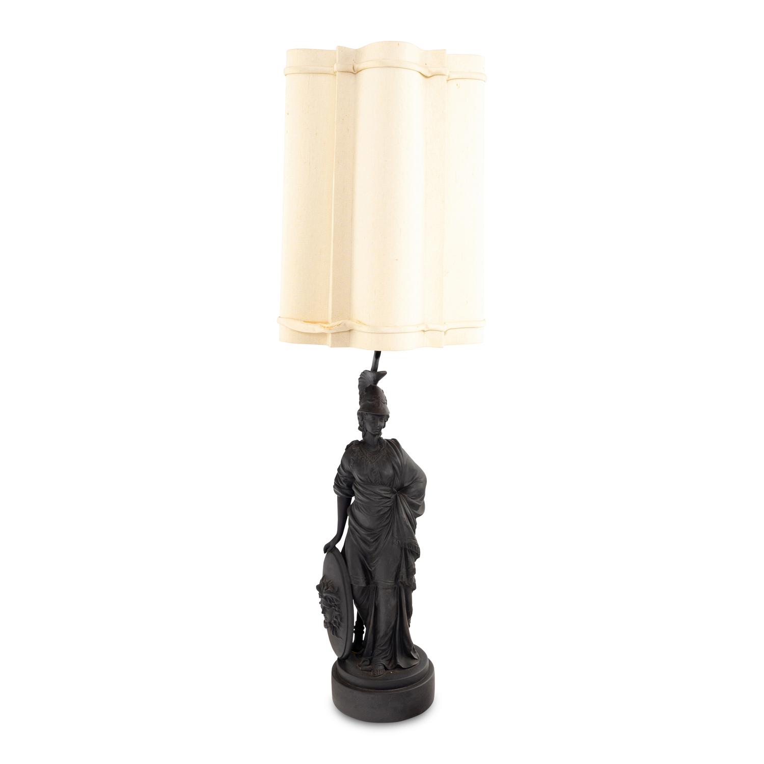 A Mottahedeh Basalt Figure of Athena Mounted as a Lamp