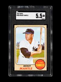 A 1968 Topps Mickey Mantle Baseball Card No. 280 (SGC 5.5 EX+)