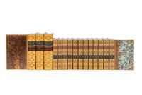 [GREEK HISTORY]. A group of 2 leather-bound works in 15 volumes relating to Greek history, comprising: