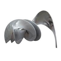 A Steel Helix Sculpture by Obie Simonis 21" W x 22" D x 15" H — United States, Circa 1977