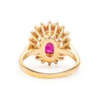 Composite Gemstone, Diamond, and Yellow Gold Ring