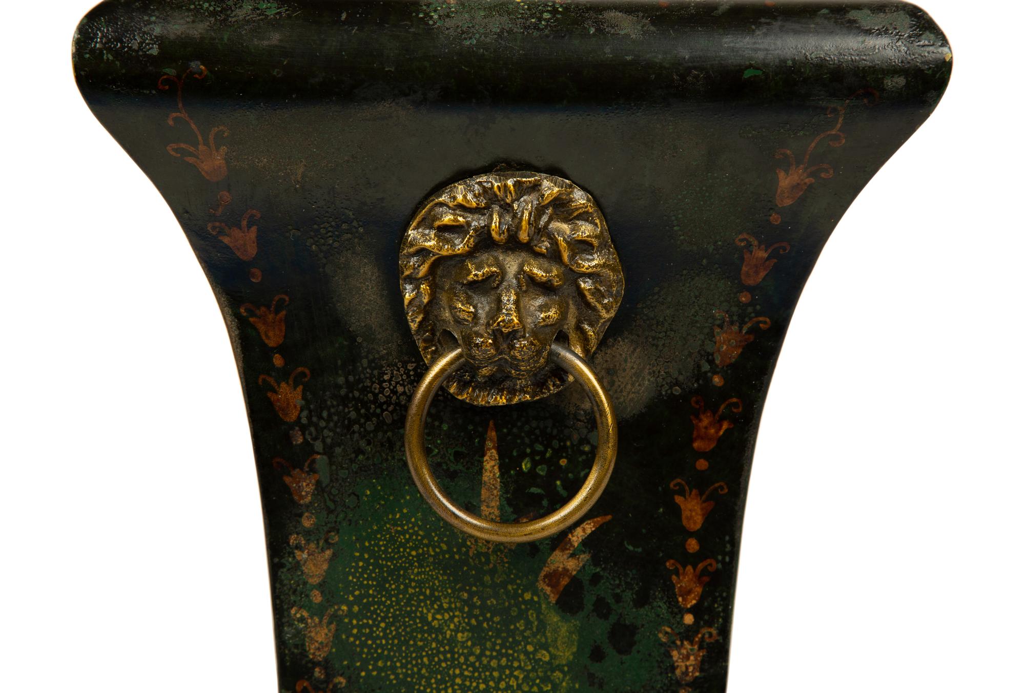 A French Japanned Tole Jardiniere