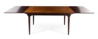 Danish, c.1960, a rosewood extension dining table