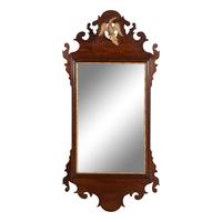 A George III Style Parcel-Gilt Mahogany Mirror