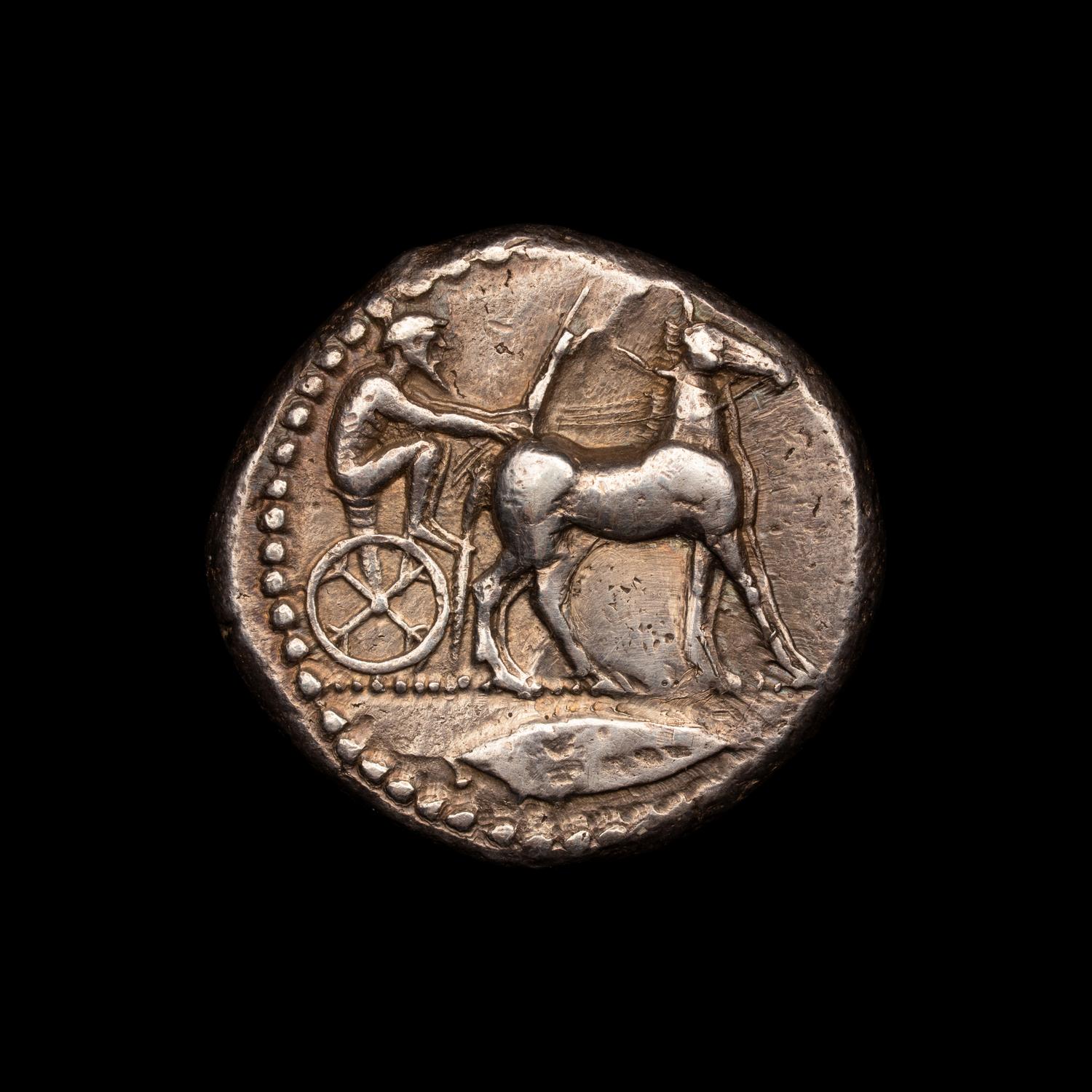 [ANCIENTS] BRUTTIUM. Rhegium (c. 480-474 BC). Ar Tetradrachm (17.3 g, 20mm)
