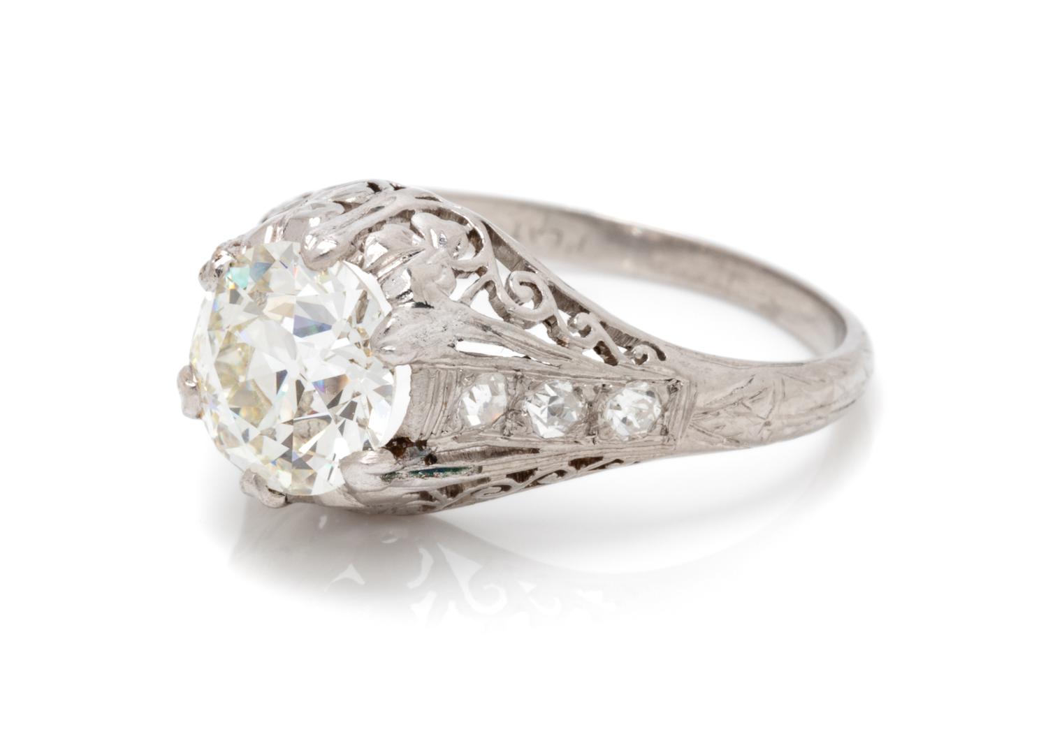 A Platinum and Diamond Ring, 2.35 dwts.