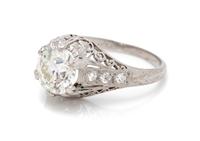 A Platinum and Diamond Ring, 2.35 dwts.