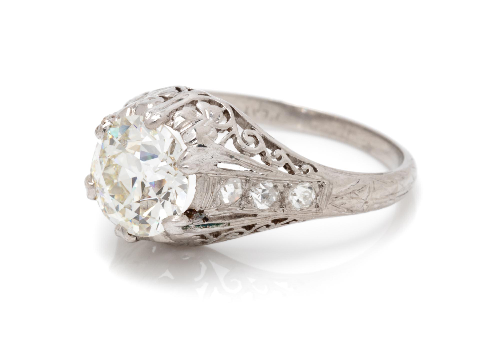 A Platinum and Diamond Ring, 2.35 dwts.