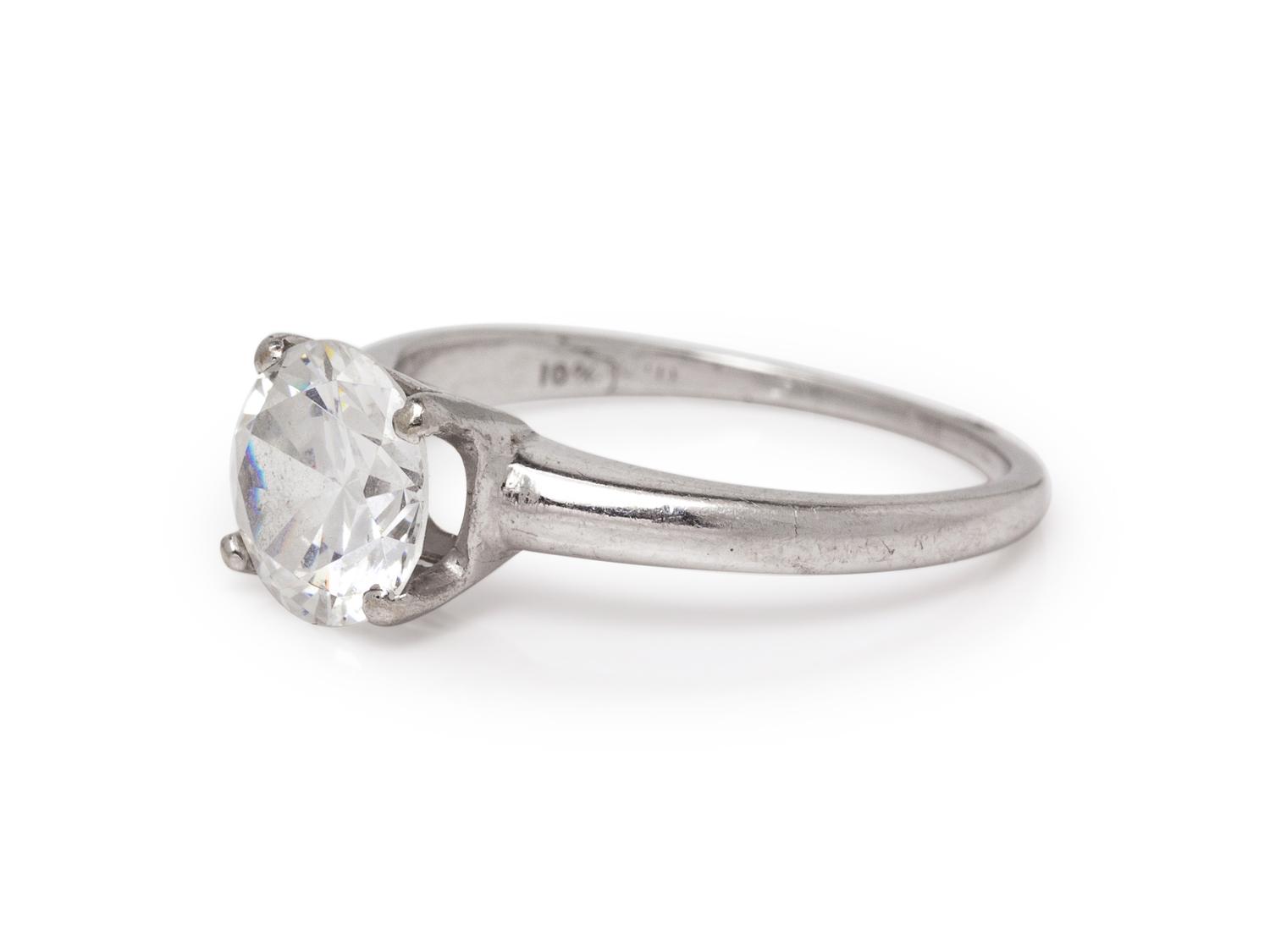 A Platinum and Stimulant Stone Ring,
