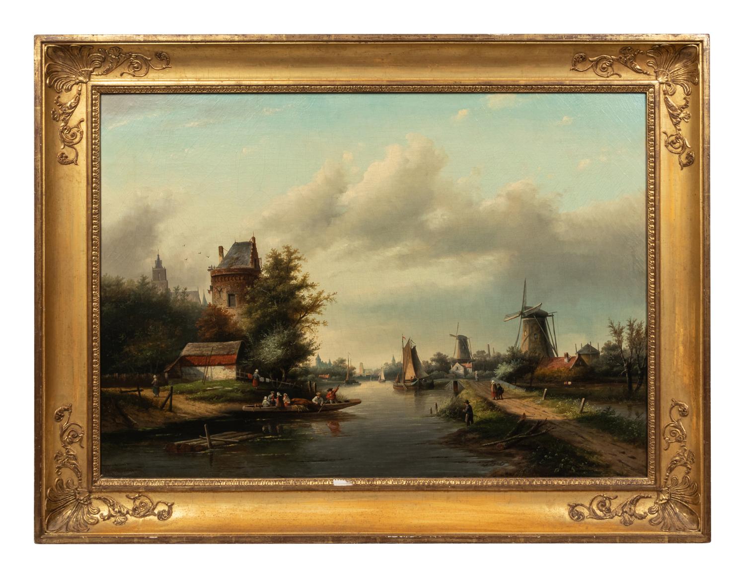 A Summer Landscape with Windmills