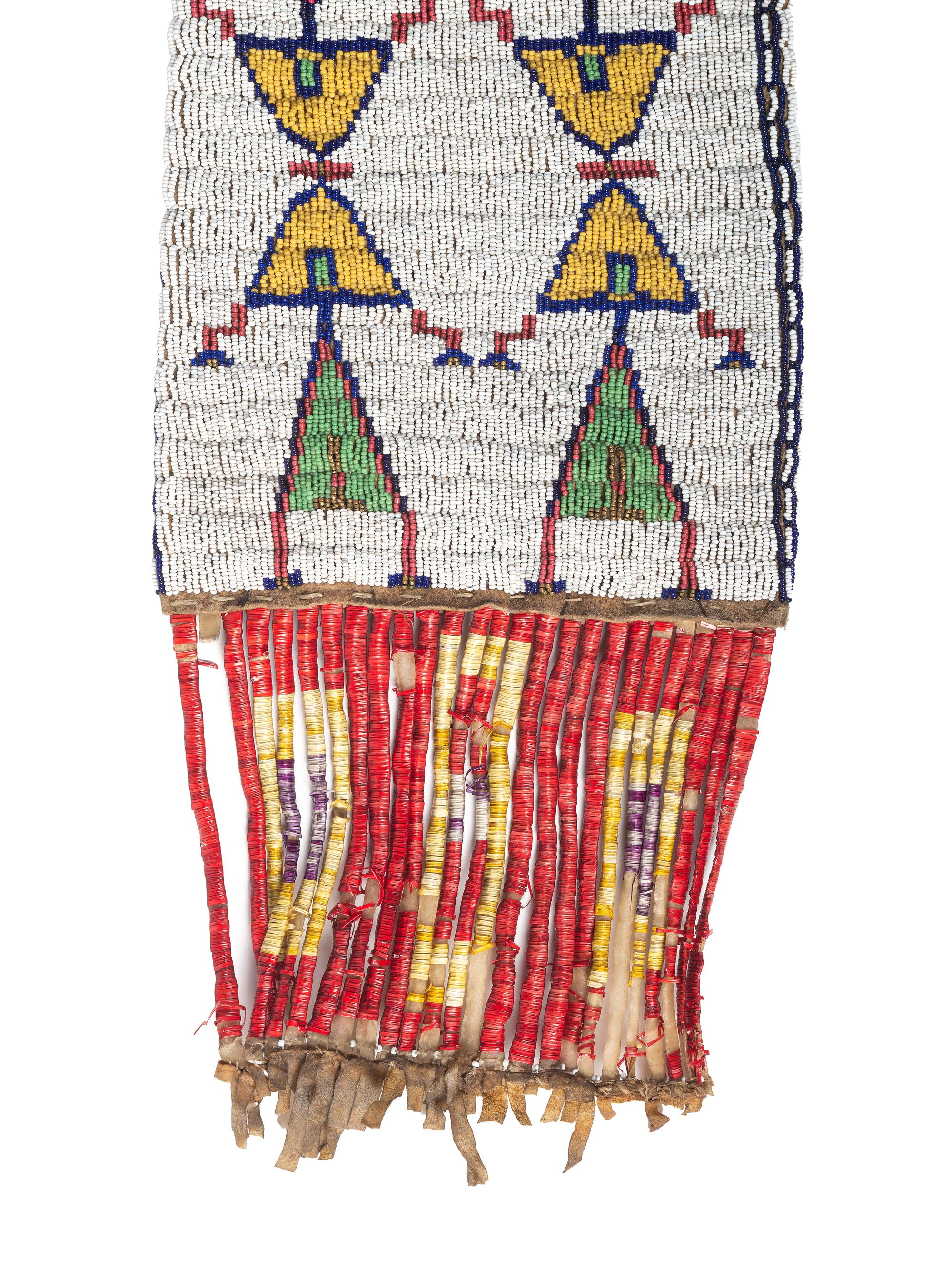 Sioux Beaded Hide Tobacco Bag