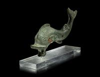 A Greek Bronze Dolphin with Inscription