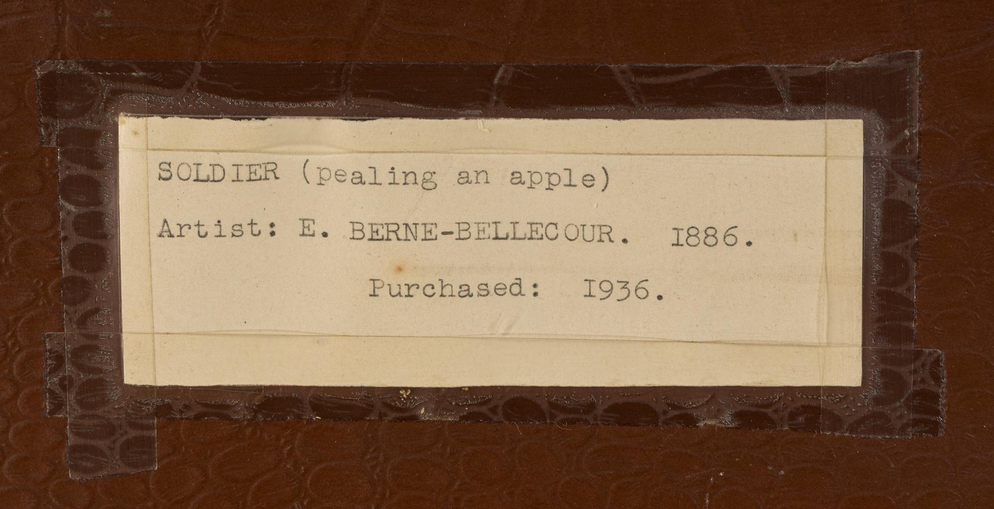 Soldier (Peeling an Apple) , 1886