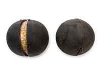 Two English Three-Inch Terrestrial and Celestial Pocket Globes