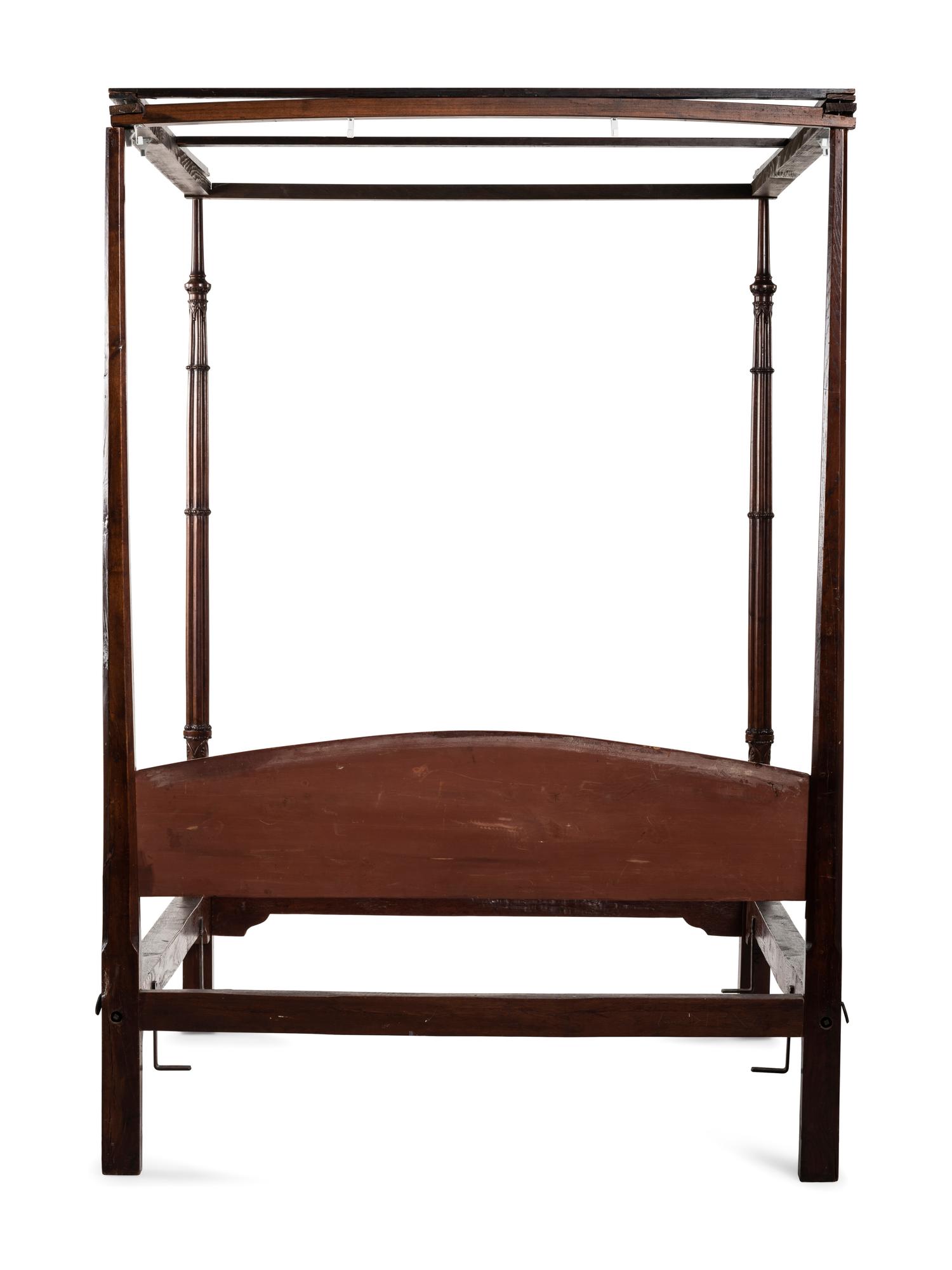A Chippendale Carved Mahogany Four-Post Tester Bedstead