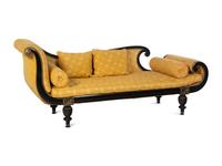 A Regency Style Ebonized Recamier