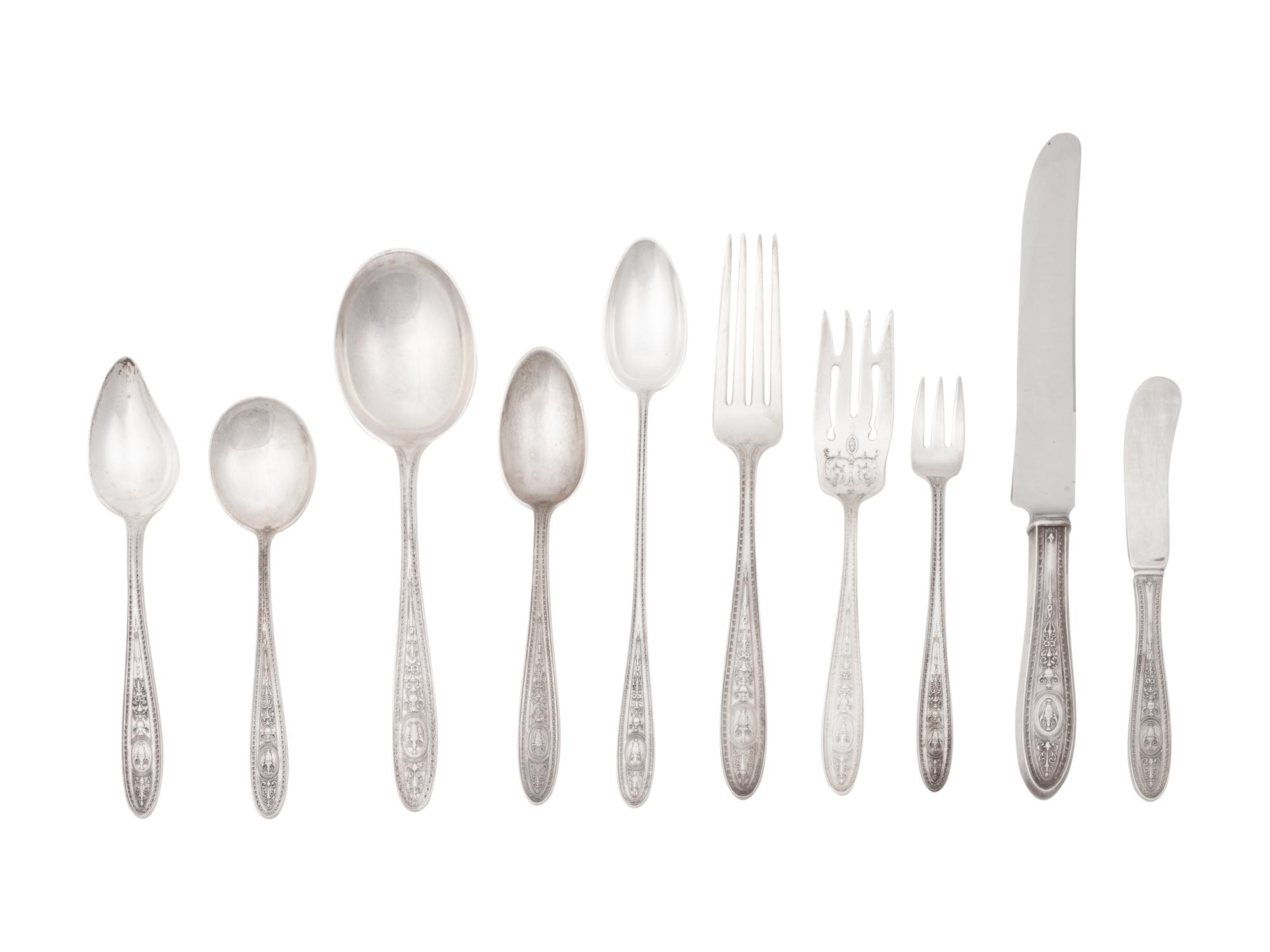 An International Sterling Wedgwood Pattern Flatware Service