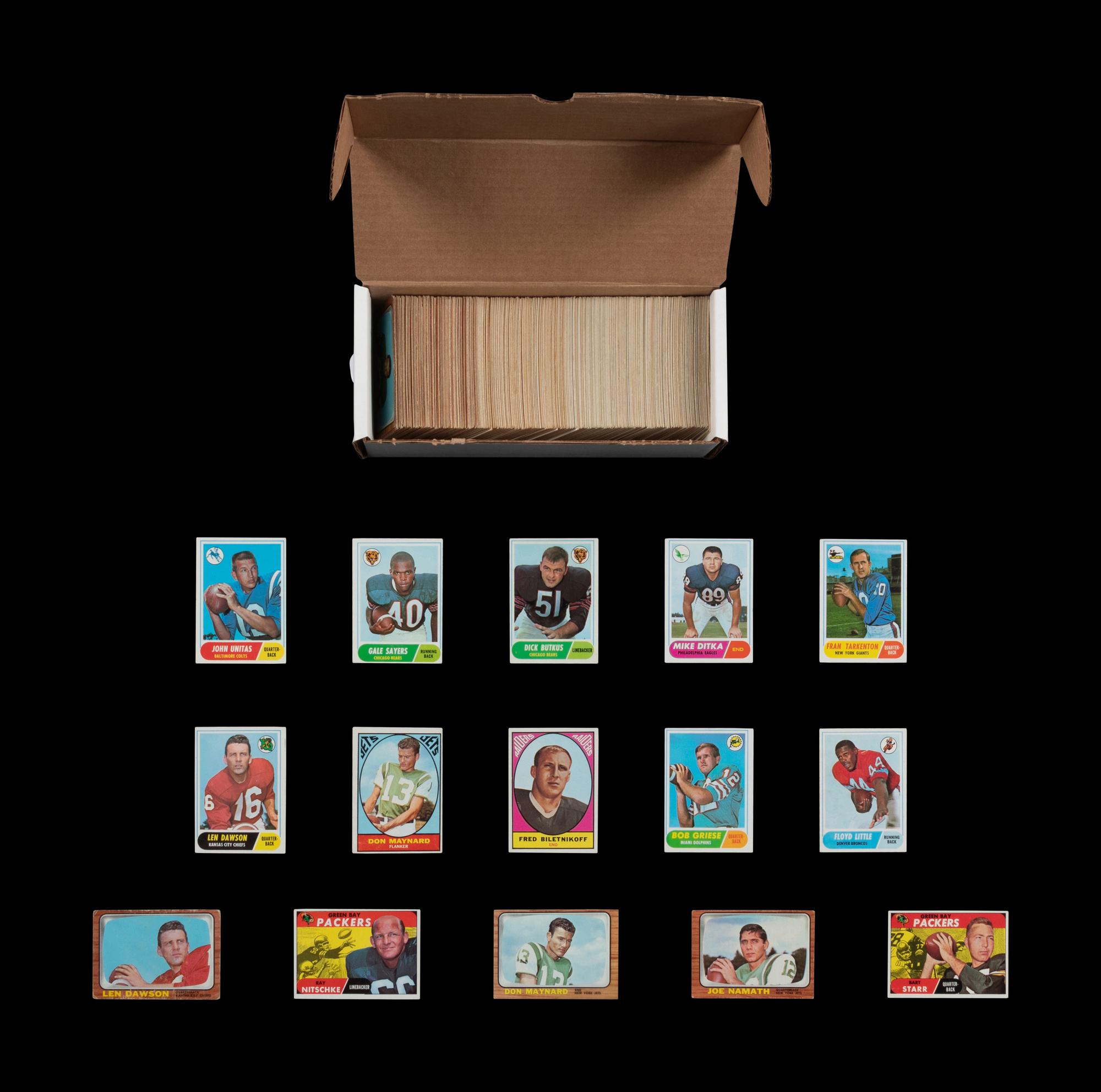 A Collection of Over 350 1966-68 Topps Football Cards