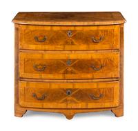 A Continental Burlwood Commode