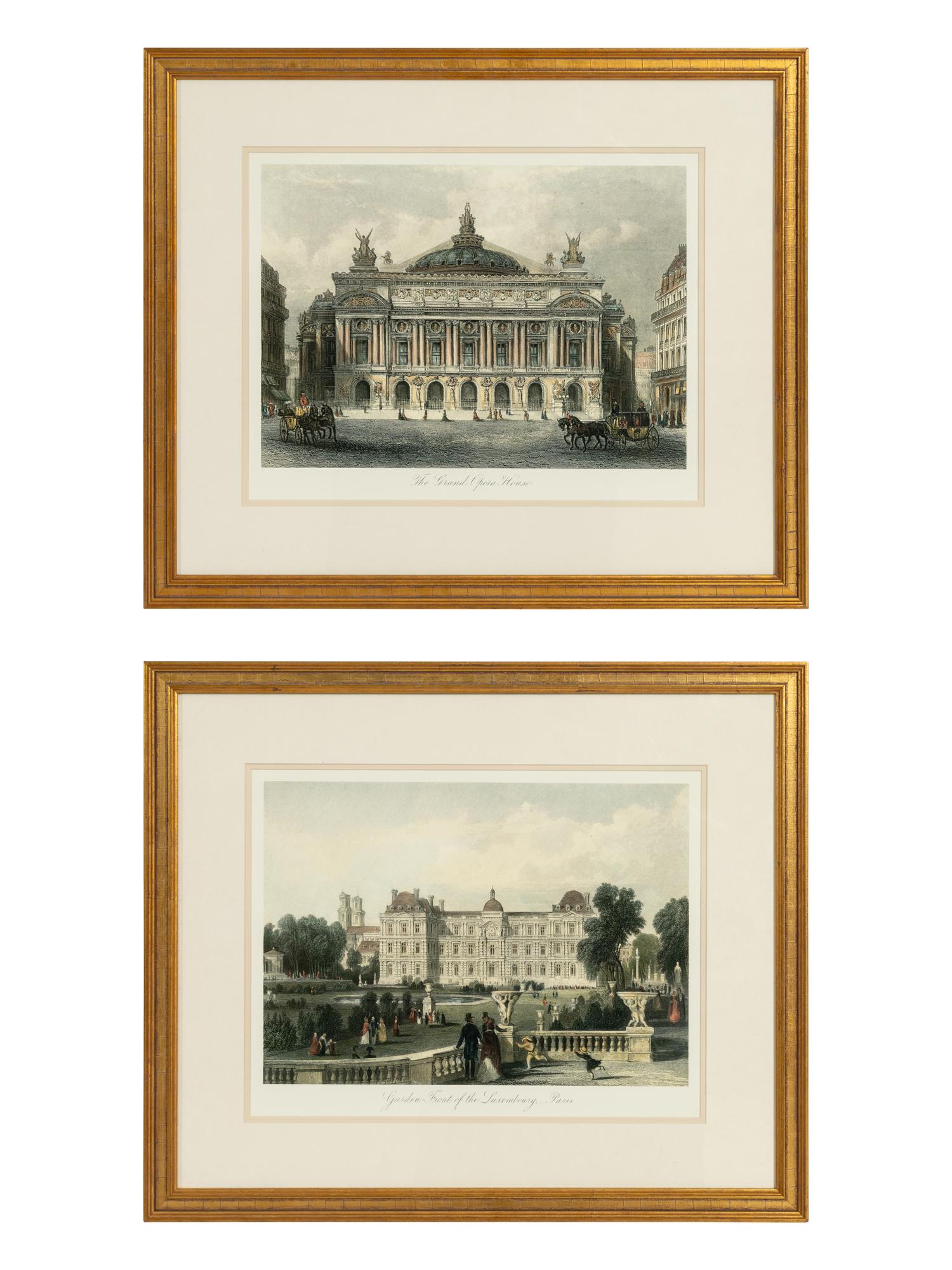 A Pair of Framed French Architectural Engravings