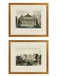 A Pair of Framed French Architectural Engravings