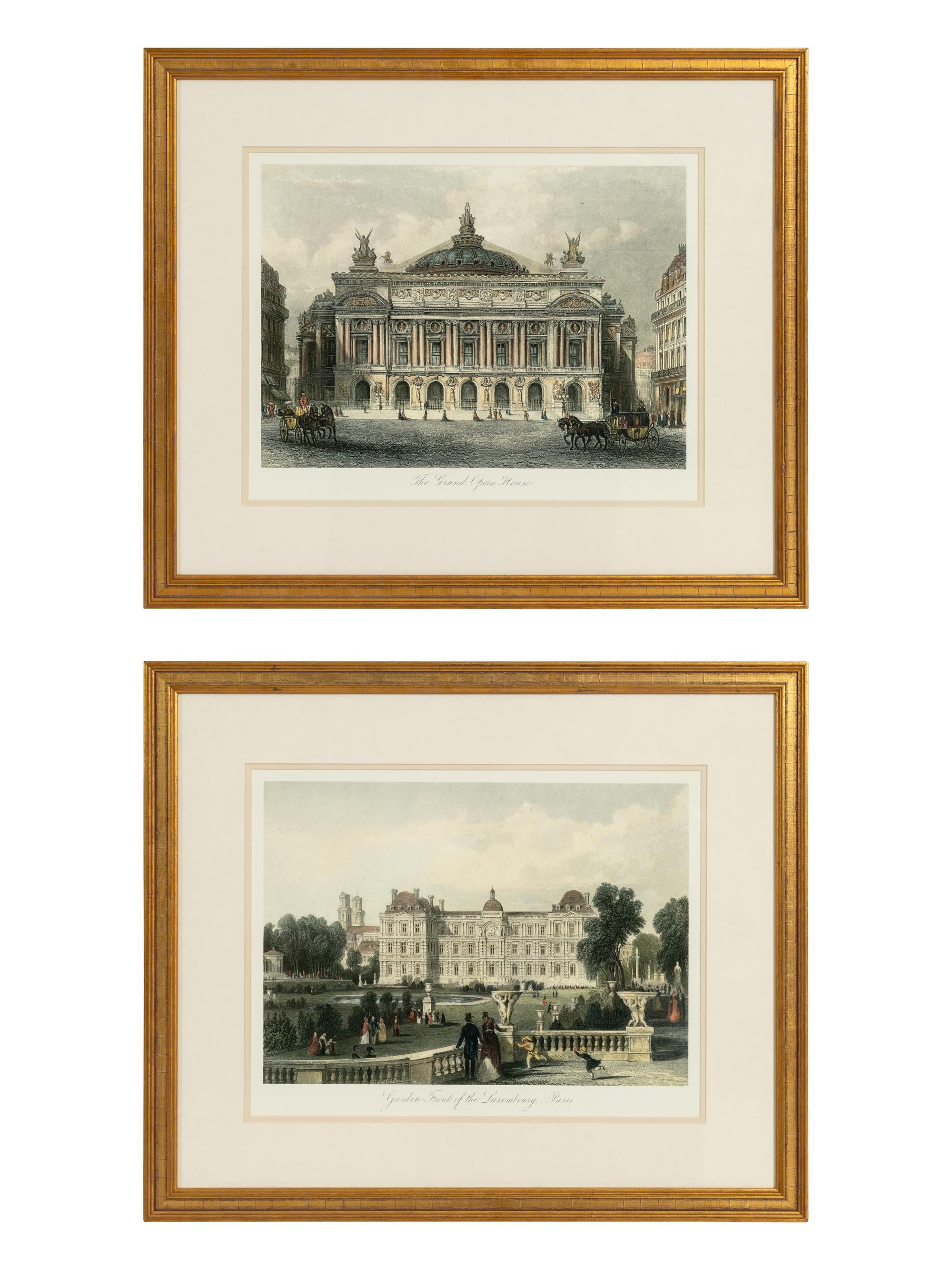 A Pair of Framed French Architectural Engravings