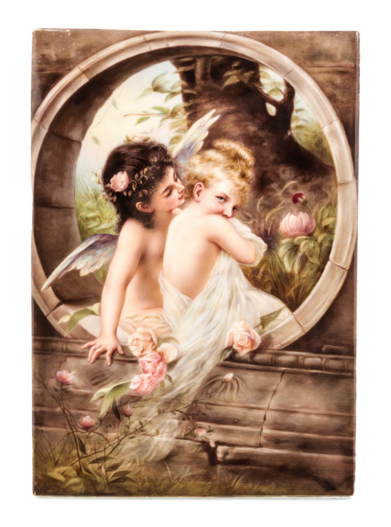 A Berlin (KPM) Porcelain Plaque 9 1/8 x 6 3/8 inches. — 19TH CENTURY