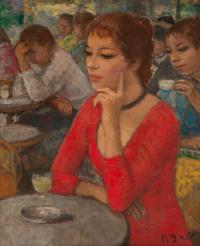Marie-Lize et Elizabeth-Ann, Terrasse du Dôme Montparnasse , c. 1975-79