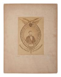 [LINCOLN, Abraham (1809-1865)]. A group of 2 images honoring Lincoln, incl. commemorative albumen print, The Martyr of Freedom . New York: Charles Magnus, 1865.