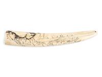 Alaskan Scrimshawed Cribbage Board