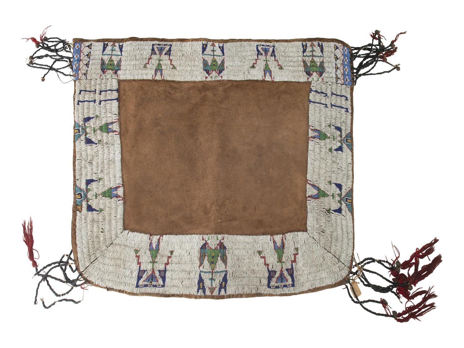 Sioux Beaded Hide Saddle Blanket