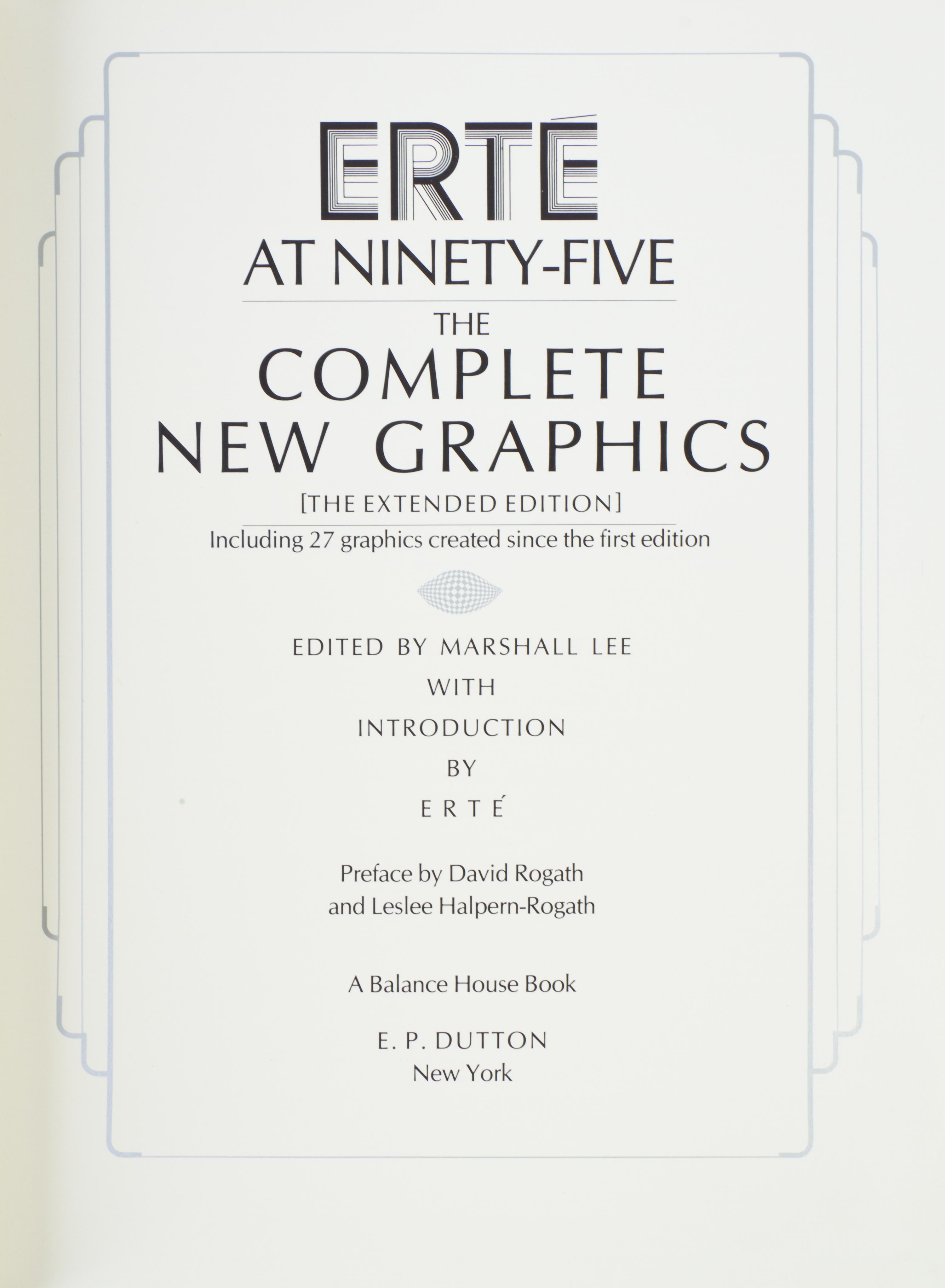 ERTE, ROMAIN DE TIRTOFF. Erte at Ninety-Five. NY, (1987). With polychrome bronze relief mounted to cover. Limited, signed.