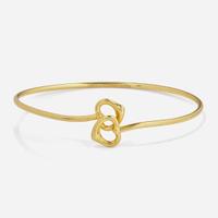 An 18K Yellow Gold Tiffany & Co. Double Open Heart Bracelet Elsa Peretti for Tiffany & Co.