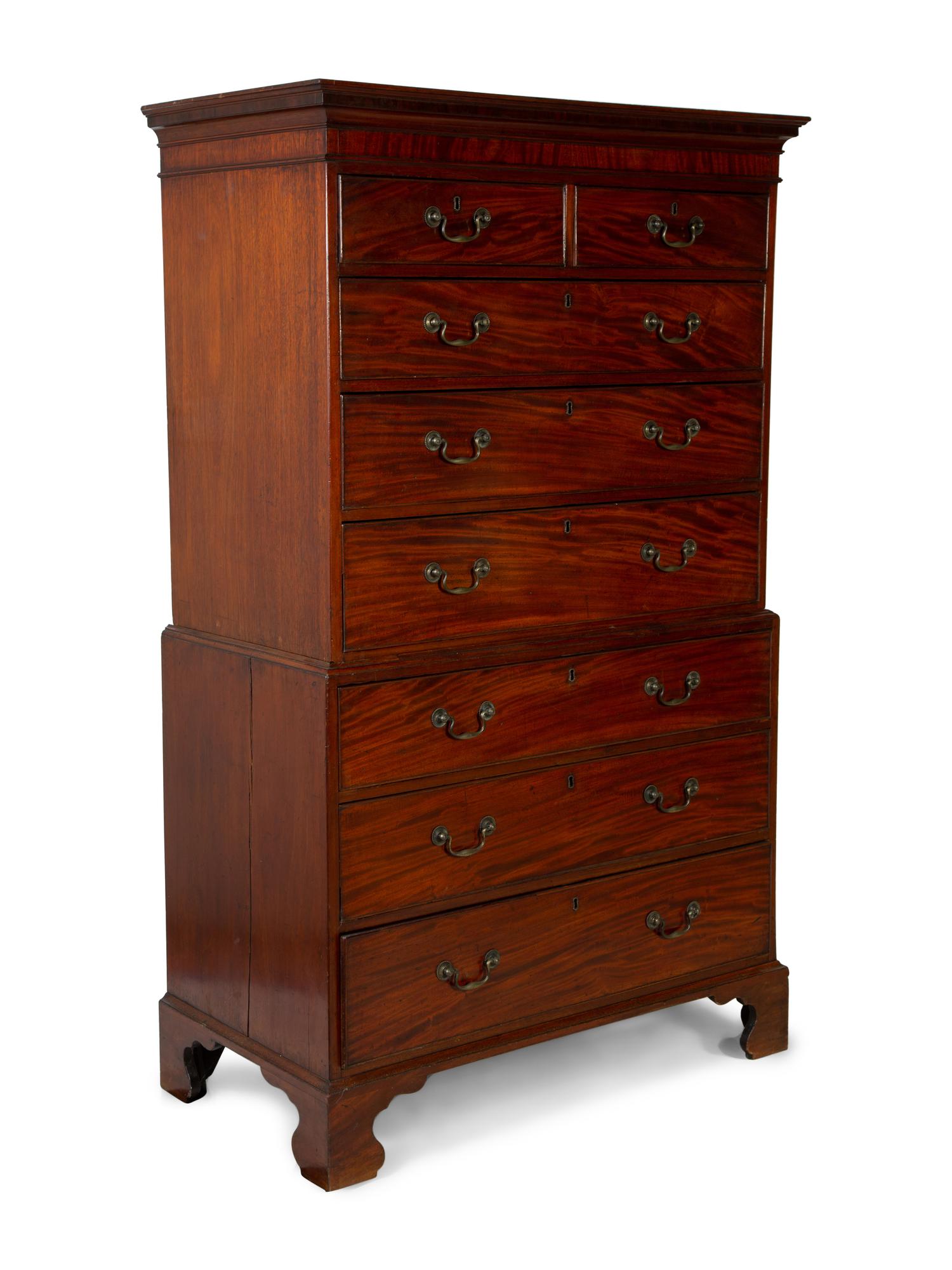 A George III Mahogany Chest on Chest — 18TH/19TH CENTURY