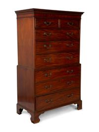 A George III Mahogany Chest on Chest — 18TH/19TH CENTURY